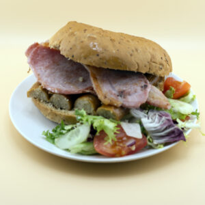 Breakfast Bap at The Square Cafe & Catering Gloucester, Stroud, Cheltenham, Tewkesbury and The Cotswolds